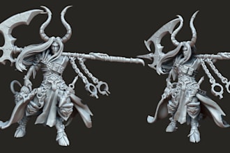 sculpt 3d miniatures warhammer dnd tabletop figurine 3d model 3d toy 3d printing