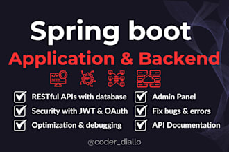 develop and fix spring boot applications