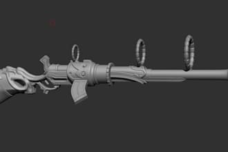 sculpt 3d cosplay props 3d airsoft gun accessory model 3d weapon for 3d printing