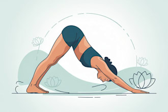 draw yoga poses medical illustration exercise workout vector art fitness lineart
