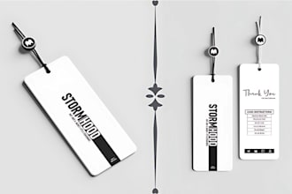design custom clothing hang tag neck label garment tag product packaging label