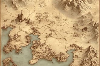 rpg map, fantasy map, map animation, dnd map, low poly