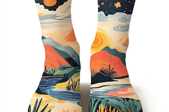 draw unique socks design for your brand