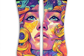 draw unique socks design for your brand