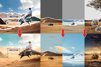 do any photo manipulation, composition, blending, editing and merge on photoshop