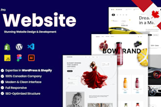 do website design and implement in shopify, wordpress and js