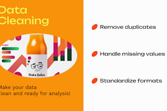 clean, structure, and prepare your data for seamless analysis