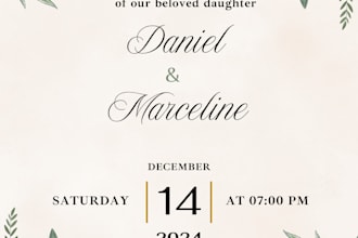 professionally designed invitation cards birthday, wedding or baptism cards