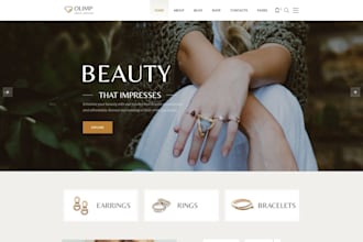 design shopify jewelry website, wix jewelry website, rings