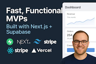 build a clean mvp or saas dashboard with nextjs and supabase