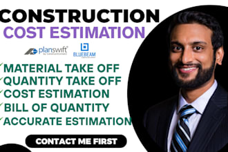 do construction cost estimation and material take off