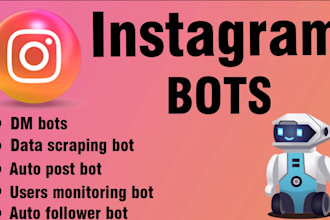 create sign up bot, auto login bot, instagram bot, mass dm bot, restock bot