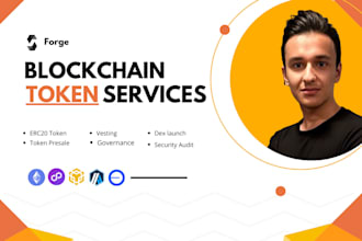 develop ethereum erc20 tokens, presale, staking and vesting