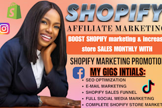 build shopify marketing sales funnel, shopify sales, affiliate link promotion