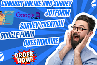 fill create and conduct online survey using jotform google survey form