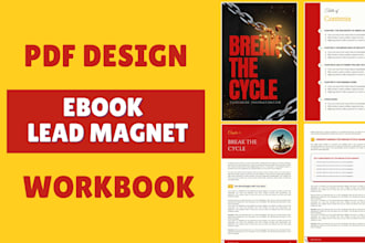 do professional canva ebook design, lead magnet and workbook