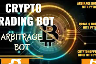 develop crypto trading bot, arbitrage bot, trading bot, crypto bot, hft bot