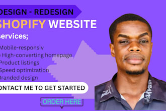 design or redesign your shopify website to boost sales with high conversion rate