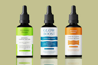 design premium and custom bottle label and packaging for your brand