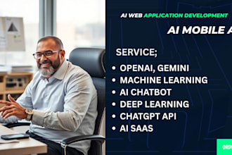 be your full ai mobile app developer chatgpt ai web app saas solution ai agents