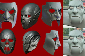 sculpt amazing 3d mask 3d helmet cosplay armor weapon mask stl for 3d printing