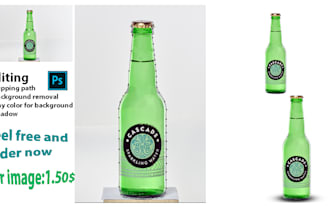 product image editing, adobe photoshop image retouching, and background removal