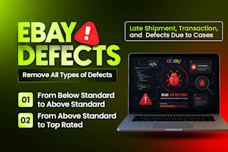 fix ebay account defects and resolve late shipment problems