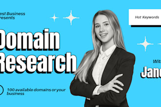 do domain research and provide 30 available domains to buy