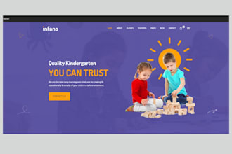 build preschool website kindergarten daycare website childcare school website