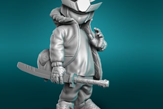 resin collectible toy,3d print miniature robot stl,zbrush 3d modelling,3d figure