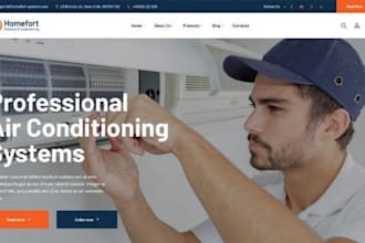 build heating system repair website home service repair and installation website