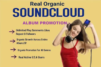 do organic soundcloud album promotion for grow your music audiences