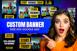 design clean web banner ads