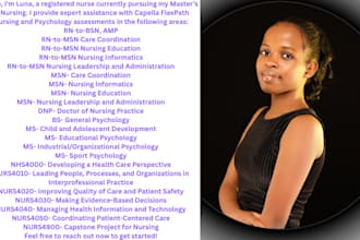 do capella flexpath rn bsn dnp msn nursing and psychology capstone assessments