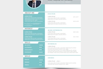 design a professional and modern resume template