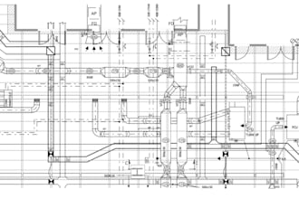 draw  commercial permit plans hvac, electrical, plumbing mep drawing