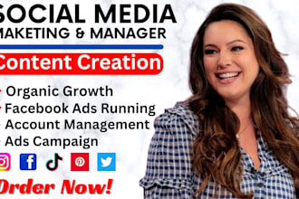 social media manager content creator facebook ads instagram linkedin marketing