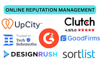 clutch goodfirms gmb sortlist reputation designrush upcity g2 online management