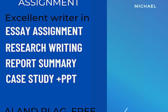 write and edit essay, research,apa report assignment, case study analysis