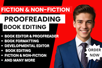 proofread edit paraphrase  developmental book non fiction fiction book memoir