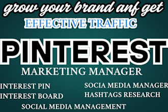 be your pinterest marketing manager SEO expert social media management