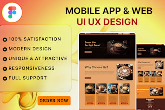 design UI UX for website, mobile app, dashboard, and prototypes in figma