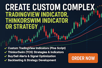 create complex custom tradingview indicator, thinkorswim indicator or strategy