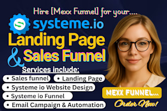 do systeme io landing page, systemeio sales funnel and design systeme io website