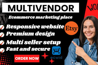 create multi vendor ecommerce marketplace website or multivendor website