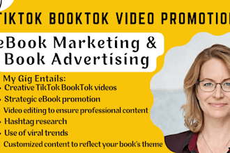 do viral tik tok ebook promotion, book advertising, booktok video, kdp marketing