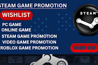 promote steam game promotion to get steam wishlist steam traffic steam game