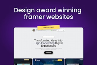 design award winning framer websites with 3d