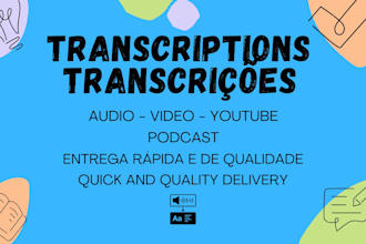 transcribe audio to text and do video transcription