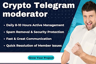 be your reliable telegram group moderator or admin